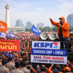 Aksi Buruh di Jakarta Desak Revisi Upah dan Perlindungan Kerja