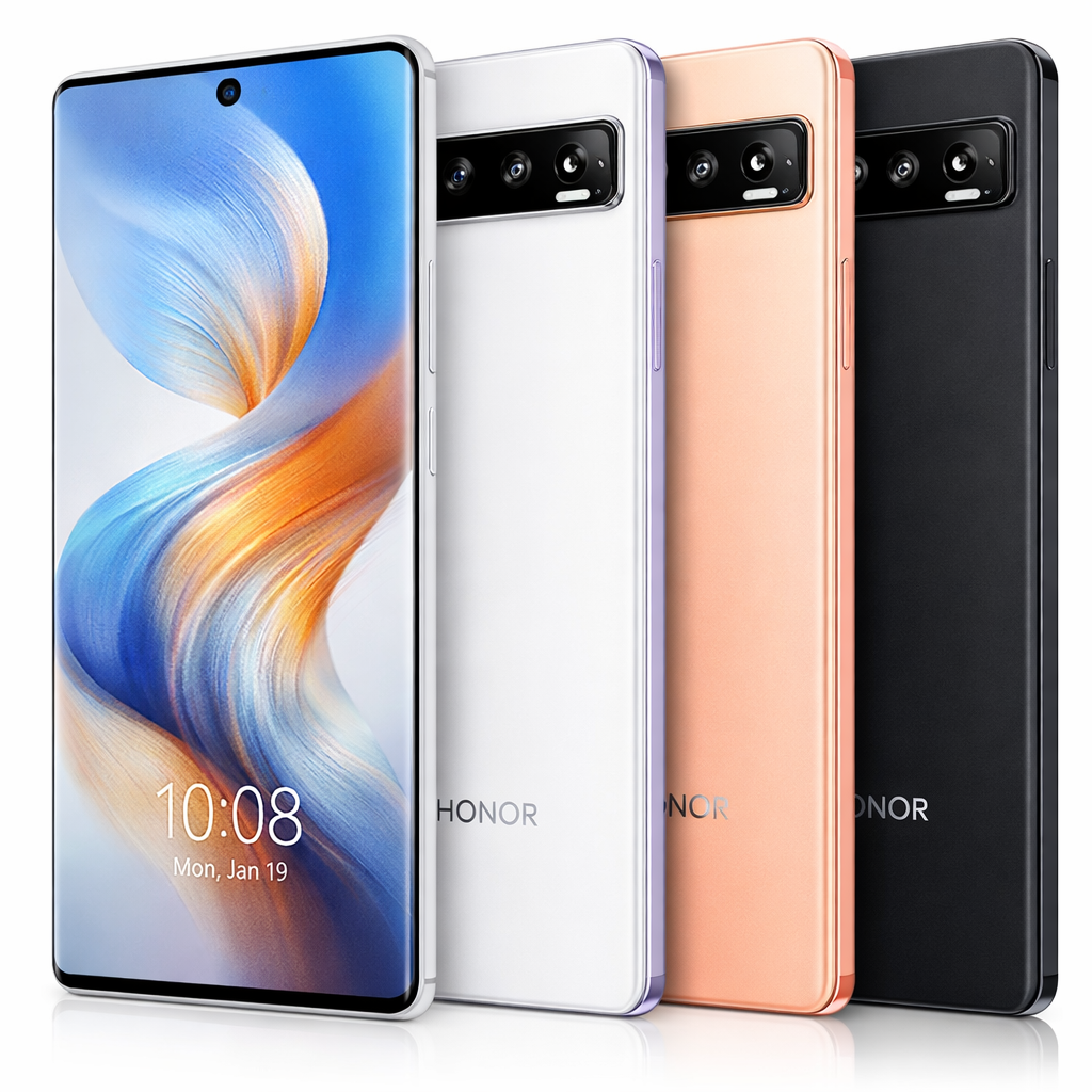 Honor Magic8 Pro Air dengan desain bodi tipis, modul kamera horizontal, dan layar AMOLED modern