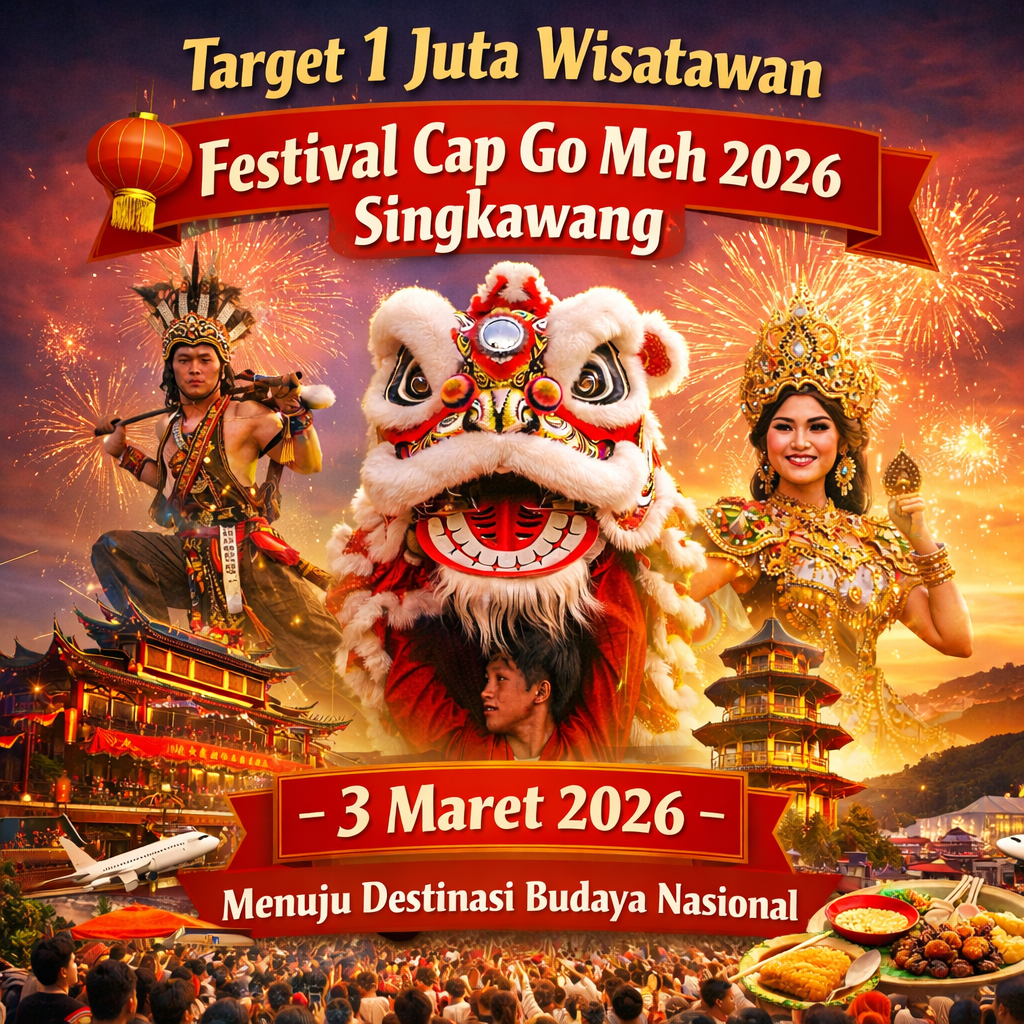 Poster promosi Festival Cap Go Meh 2026 Singkawang