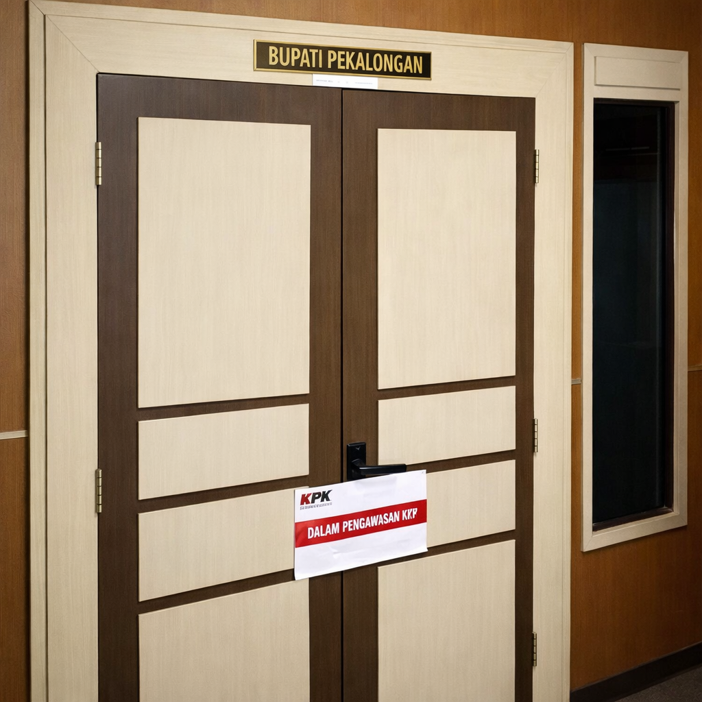 Pintu ruang Bupati Pekalongan tersegel KPK