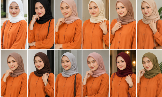 Baju Orange Cocok dengan Jilbab Warna Apa? Ini 12 Kombinasi yang Stylish dan Elegan