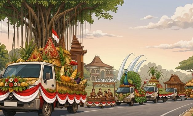 Karnaval Mobil Hias Jombang 2026 Meriahkan HUT RI dengan Kreasi Budaya Lokal